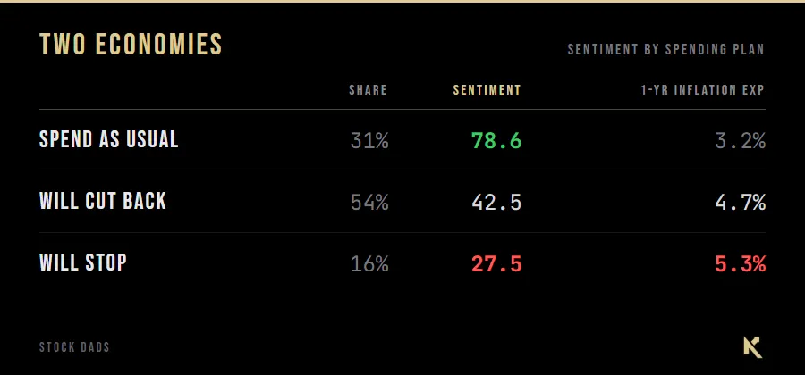 Two economies: consumer sentiment
